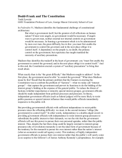 Dodd-Frank and The Constitution