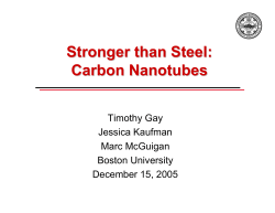 Stronger than Steel: Carbon Nanotubes