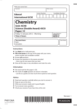 Question paper - Edexcel