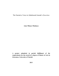 The Narrative Voice in Abdulrazak Gurnah`s Desertion