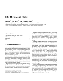 Lift, Thrust, and Flight