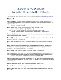 Changes in The Bluebook from the 18th ed. to the 19th ed.