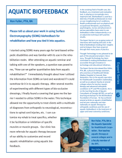 6 aquatic biofeedback - Thought Technology Ltd.
