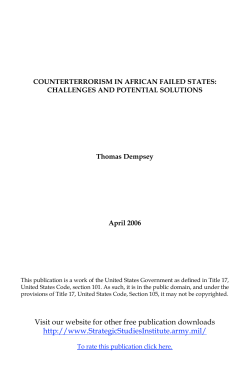 Counterterrorism in African Failed States