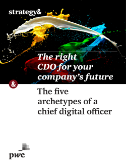 The five archetypes of a chief digital officer The right CDO for your