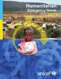 Haiti Humanitarian Emergency Needs