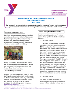 ROBINHOOD ROAD YMCA COMMUNITY GARDEN THE