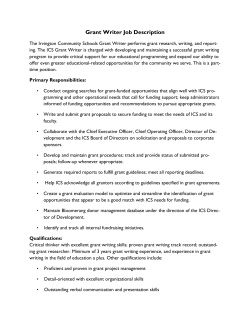 Grant Writer Job Description - Irvington Community Schools
