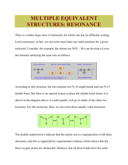 MULTIPLE EQUIVALENT STRUCTURES: RESONANCE