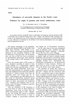 Abundance of rare-earth elements in the Earth`s crust