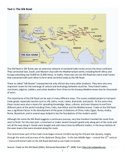 Silk Road Texts pdf