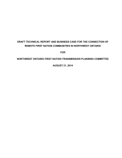 draft technical report and business case for the connection of