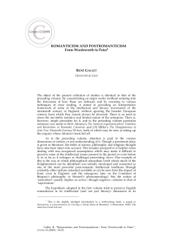 ROMANTICISM AND POSTROMANTICISM From