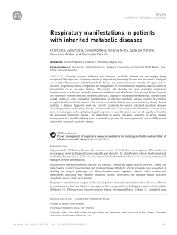 Respiratory manifestations in patients with inherited metabolic