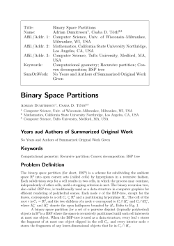 Binary Space Partitions - Computer Science Department