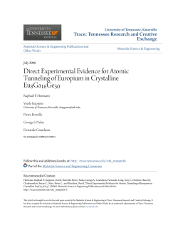 Direct Experimental Evidence for Atomic Tunneling of Europium in