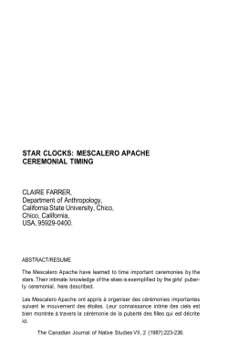 star clocks: mescalero apache ceremonial timing
