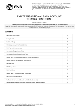 FNB Cheque Account