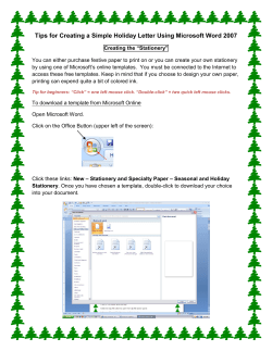 Tips for Creating a Simple Holiday Letter Using Microsoft Word 2007