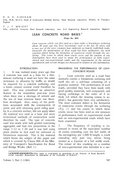 LEAN CONCRETE ROAD BASES *