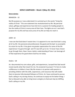 SERVE CAMPAIGN &ndash; Week 2 (May 29, 2016)