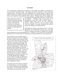 SUMMARY The &ldquo;expressway system&rdquo; is defined as the entire
