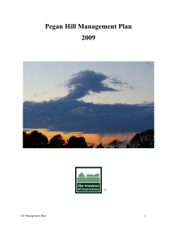 Pegan Hill Management Plan 2009