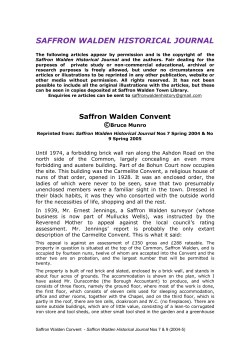 saffron walden historical journal