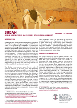 Rising restrictions on freedom of religion OR belief