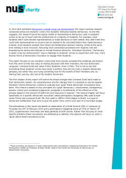 This is what democracies look like! In 2014 NUS published