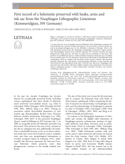 First record of a belemnite preserved with beaks, arms and ink sac