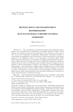 Jean-Sylvain Bailly`s History of Indian Astronomy
