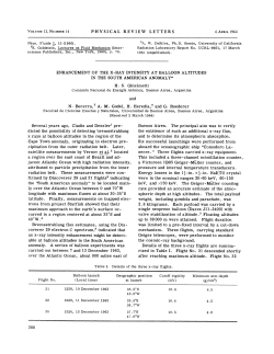 Enhancement of The X-ray Intensity at Balloon Altitudes in the South