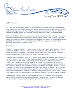 Curing Your Ill Will