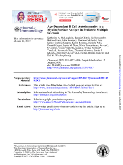 Sclerosis Myelin Surface Antigen in Pediatric Multiple Age