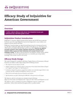 Efficacy Study of InQuizitive for American Government