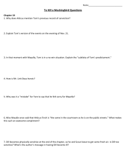 To Kill a Mockingbird Questions