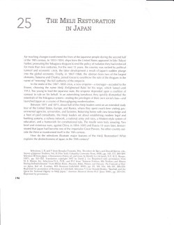 The Meiji Restoration in Japan