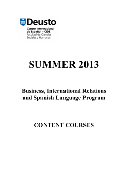 business spanish and international relations i