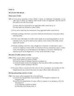 PART 11 RULES OF THE ROAD Observance of rules