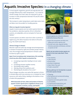 Aquatic Invasive Species:in a changing climate