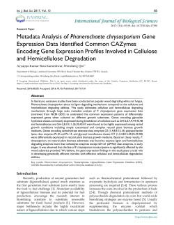 Phanerochaete chrysosporium - International Journal of Biological