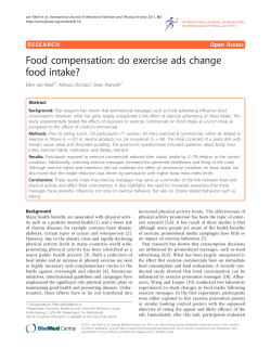 Food compensation: do exercise ads change food intake
