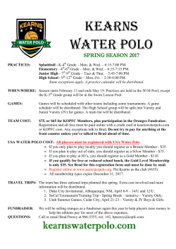 SPRING SEASON INFORMATION