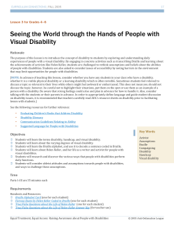 Seeing the World through the Hands of People with Visual Disability