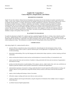 English 101 - SIU - Southern Illinois University