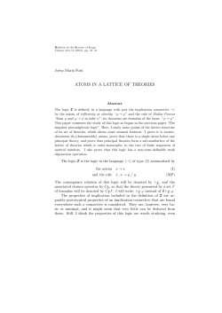 ATOMS IN A LATTICE OF THEORIES