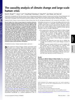 The causality analysis of climate change and large