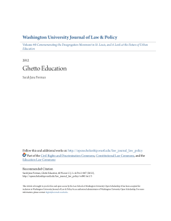 Ghetto Education - Washington University Open Scholarship