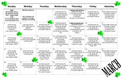 Sunday Monday Tuesday Wednesday Thursday Friday Saturday